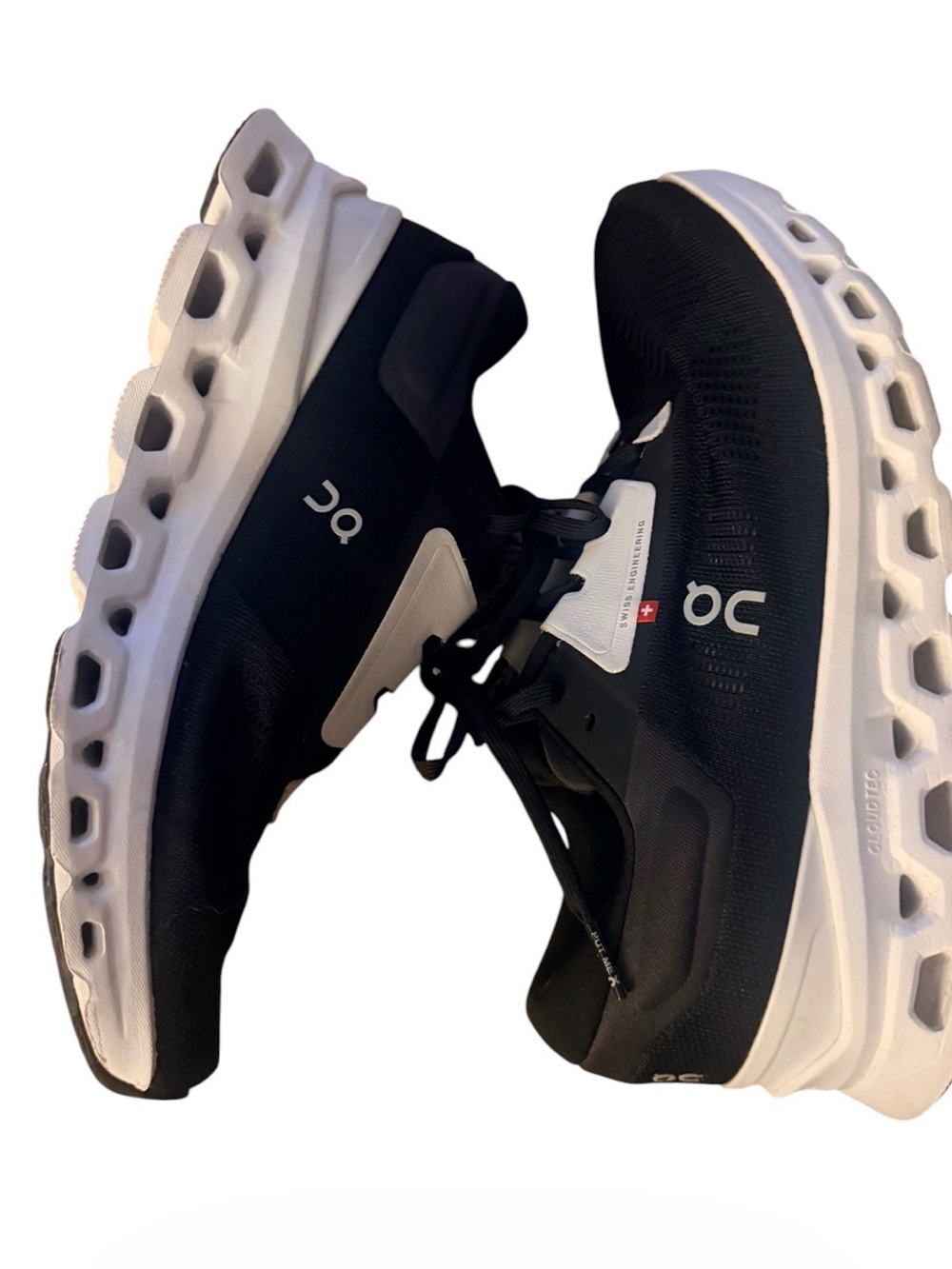 ON Cloudstratus 3 Black Frost Running Sneakers Womens 10.5